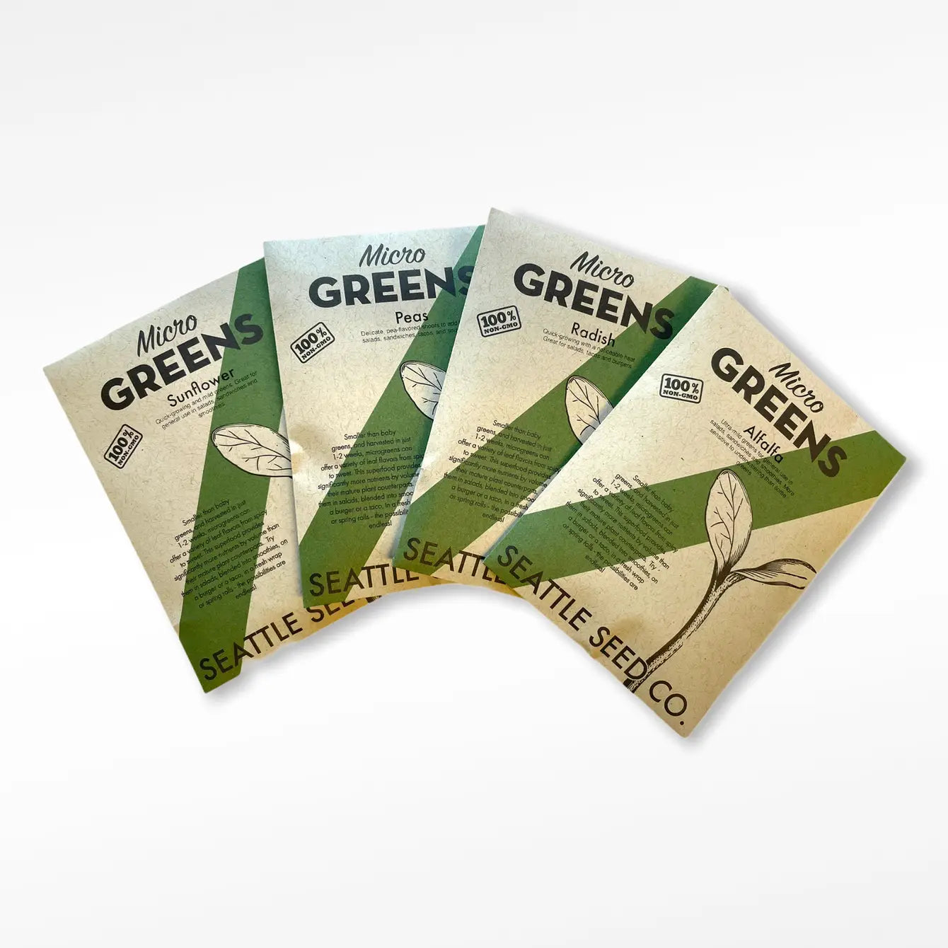 Non-GMO Microgreens Seed Sampler Pack | Grow Fresh Greens Off-Grid Year-Round