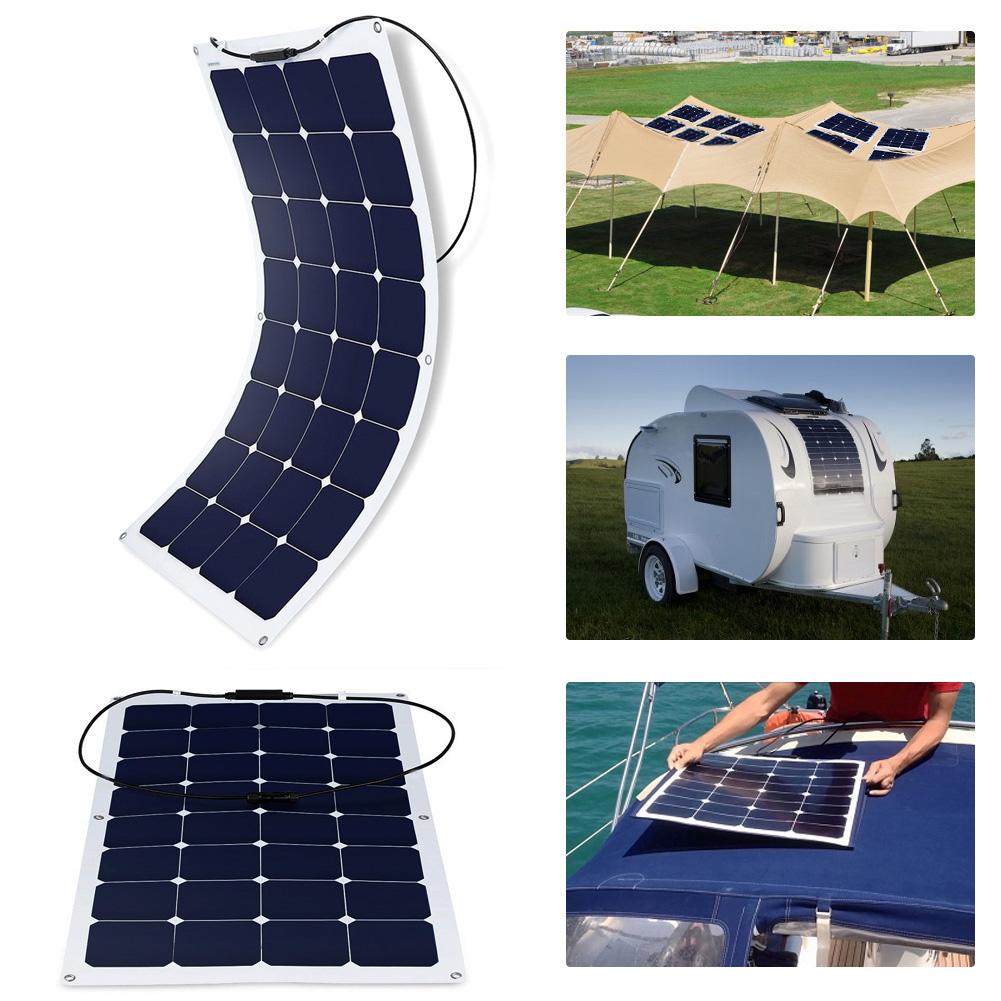ACOPOWER 110W Flexible Solar Panel | Lightweight 12V Monocrystalline for RV, Cabin & Off-Grid