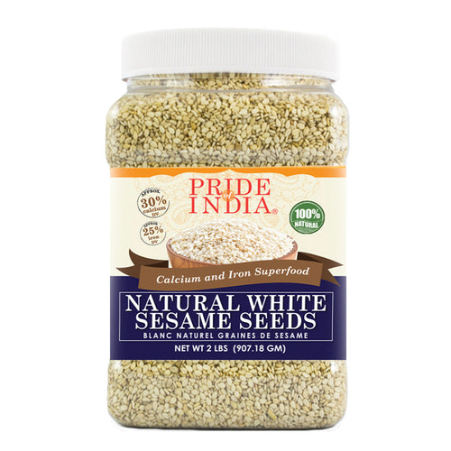 Raw Unhulled White Sesame Seeds | Calcium & Iron Superfood for Cooking & Food Storage