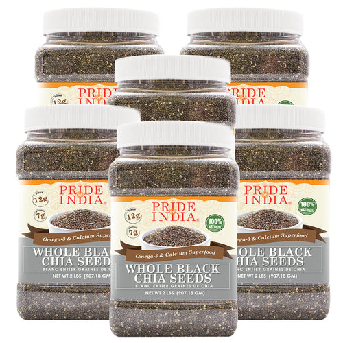 Whole Black Chia Seeds | Omega-3 & Calcium Superfood for Food Storage