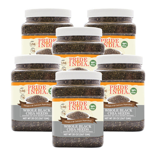 Whole Black Chia Seeds | Omega-3 & Calcium Superfood for Food Storage