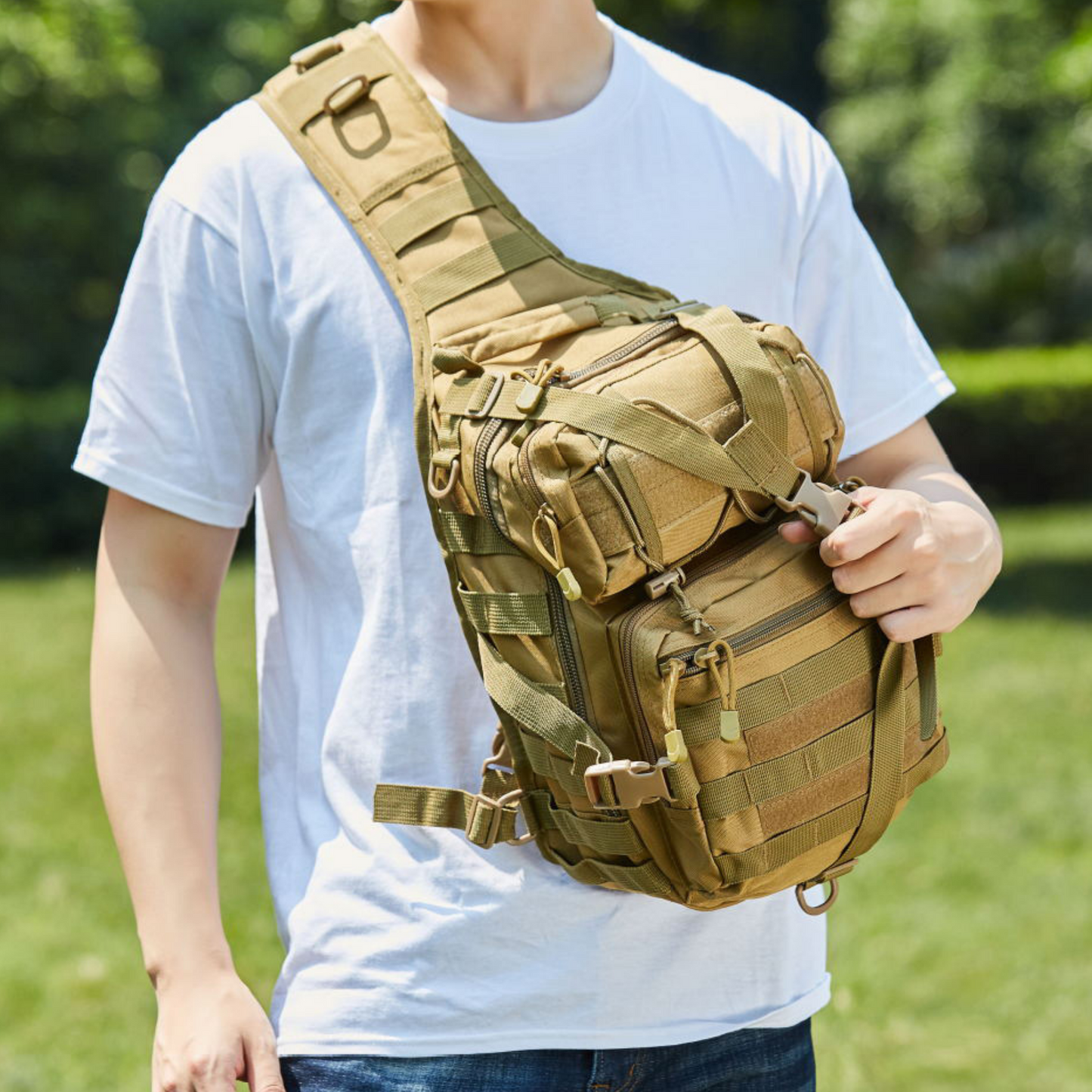 JupiterGear 15L Tactical Military Sling Backpack | MOLLE Shoulder Bag