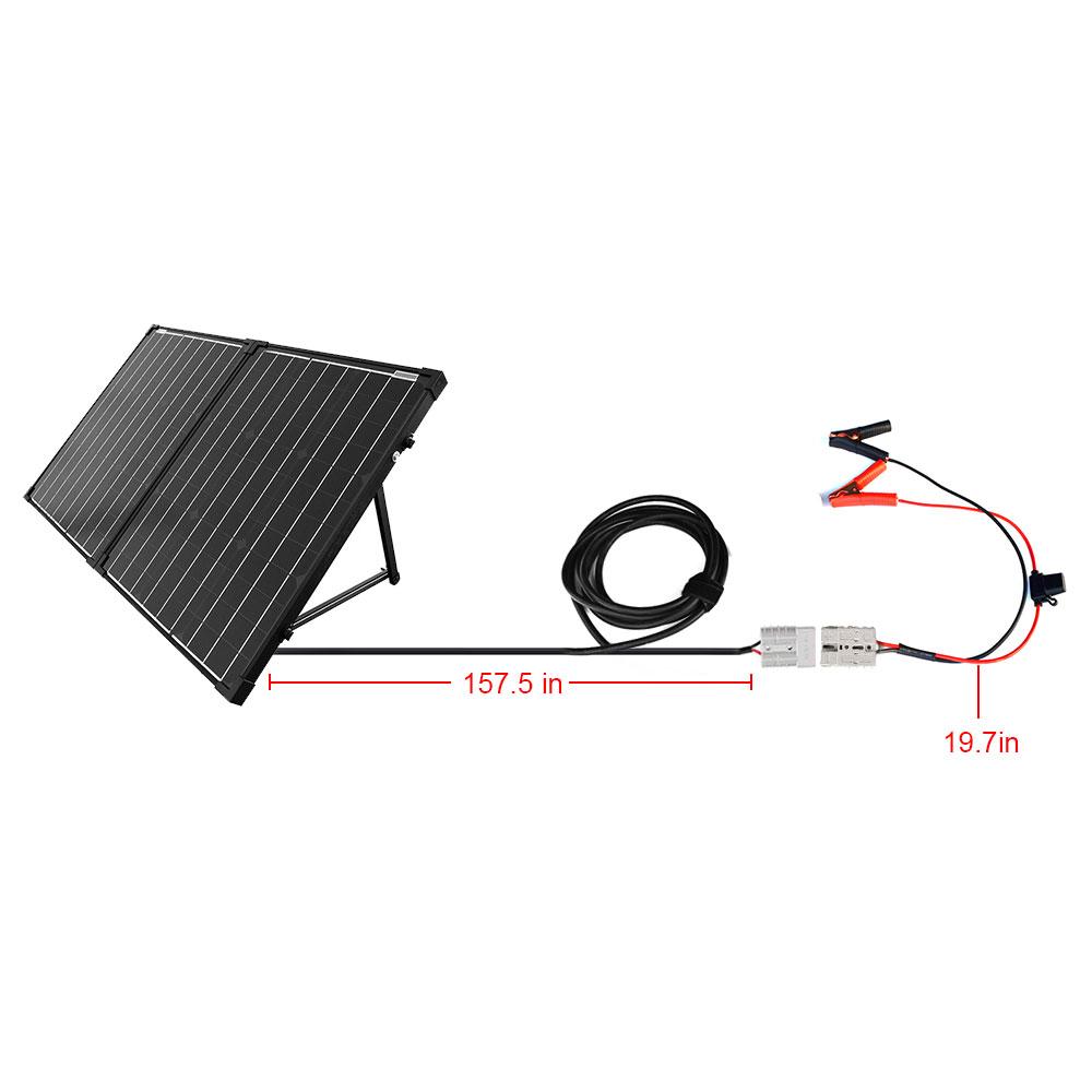 ACOPOWER 120W Portable Solar Panel Kit | Lightweight Briefcase with 20A LCD Charge Controller
