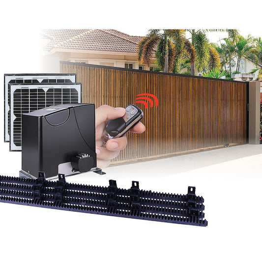 🚪 Solar Sliding Gate Opener | 1000KG Capacity | 4m Rail | 3 Remotes | 240V AC