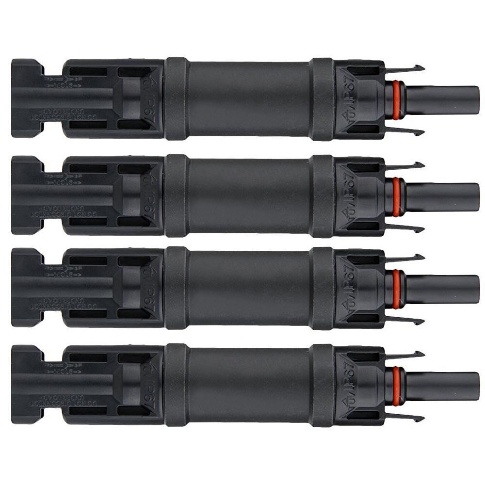 ACOPOWER 20A PV In-Line Diode Connector | 4-Pair Solar Panel Anti-Reverse Kit