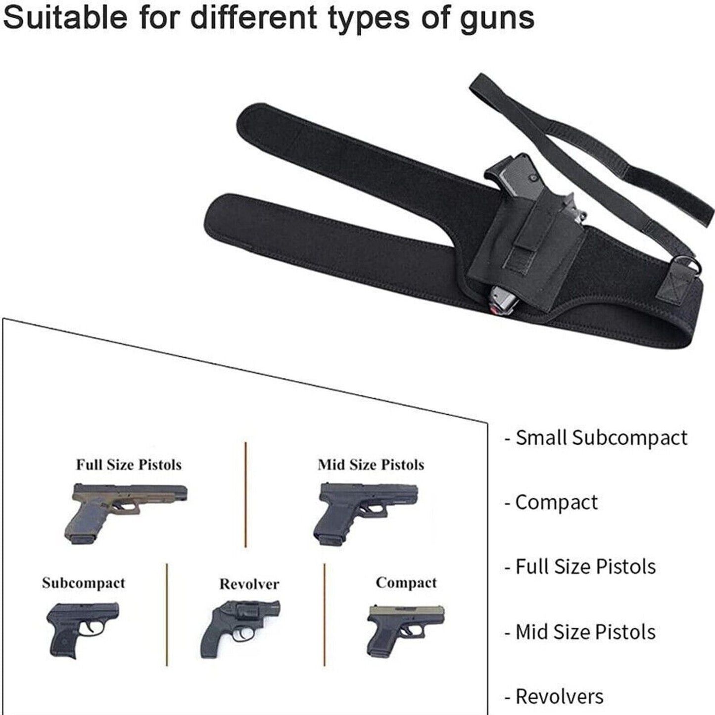 Tactical Concealed Carry Shoulder & Waist Pistol Holster