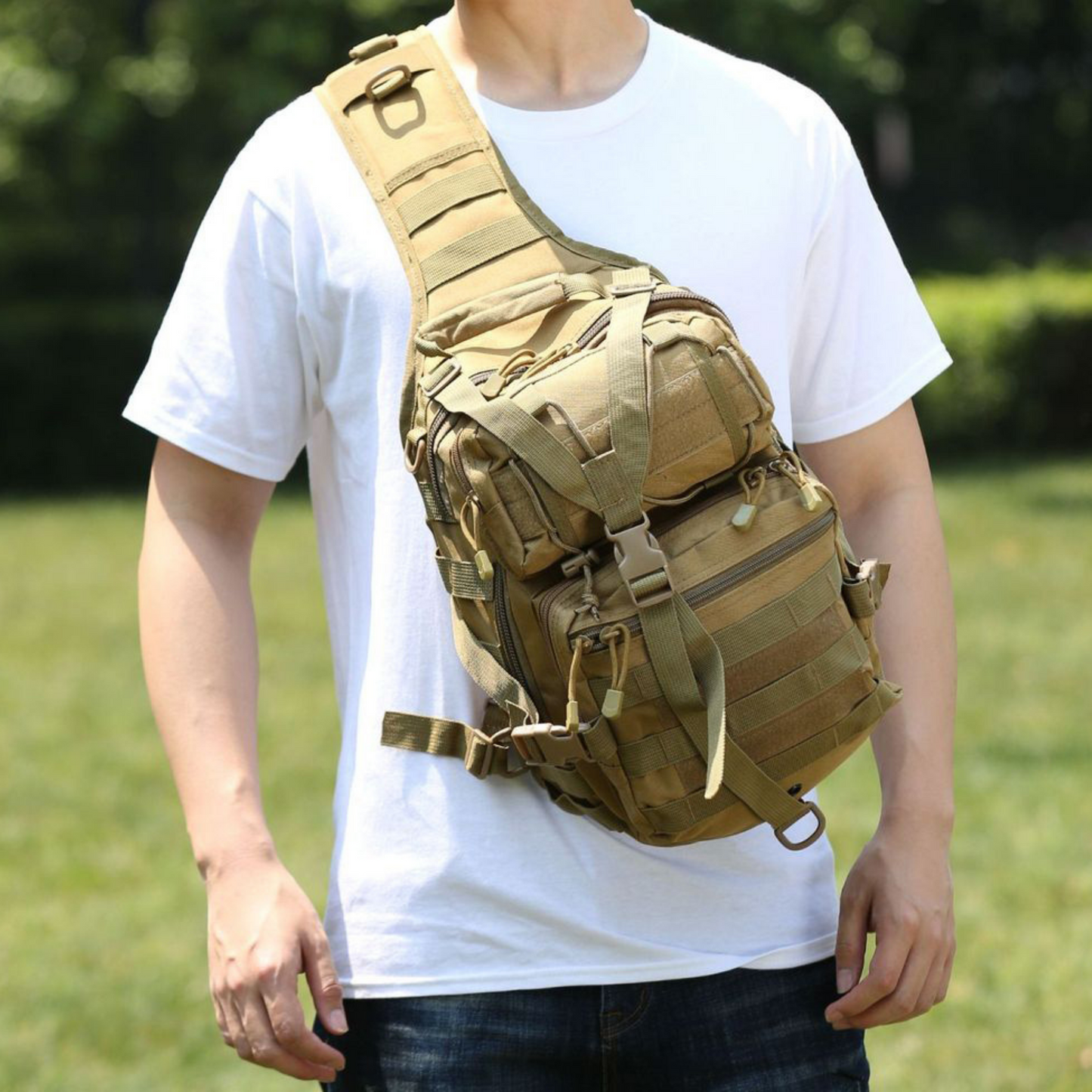JupiterGear 15L Tactical Military Sling Backpack | MOLLE Shoulder Bag