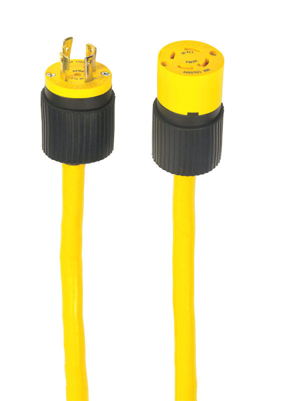 25 ft. Generator Extension Cord | 600V | 10 AWG | Heavy-Duty Yellow Jacket | Off-Grid & Emergency Power