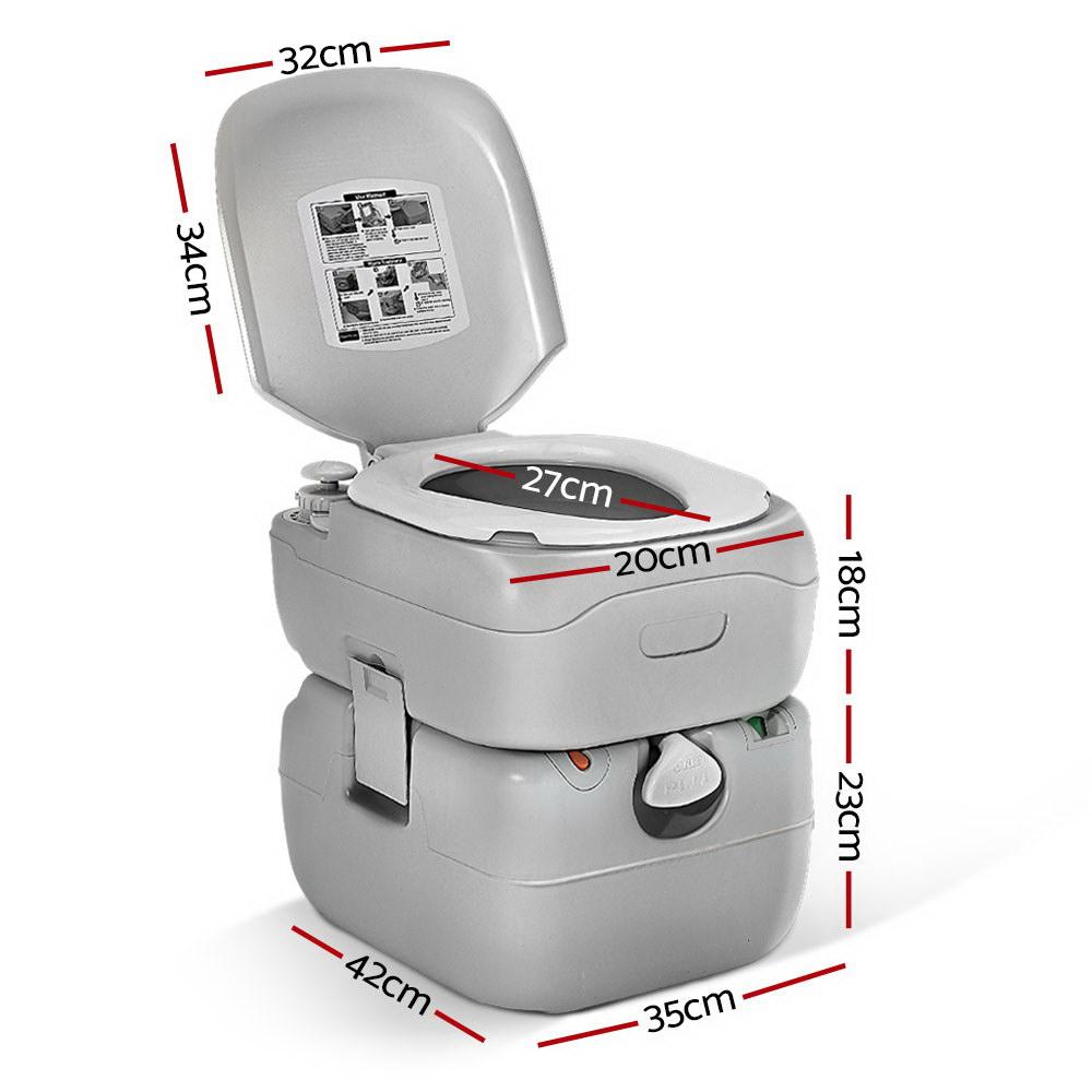 Weisshorn 22L Portable Flush Toilet | Off-Grid Sanitation for Survival & Preparedness