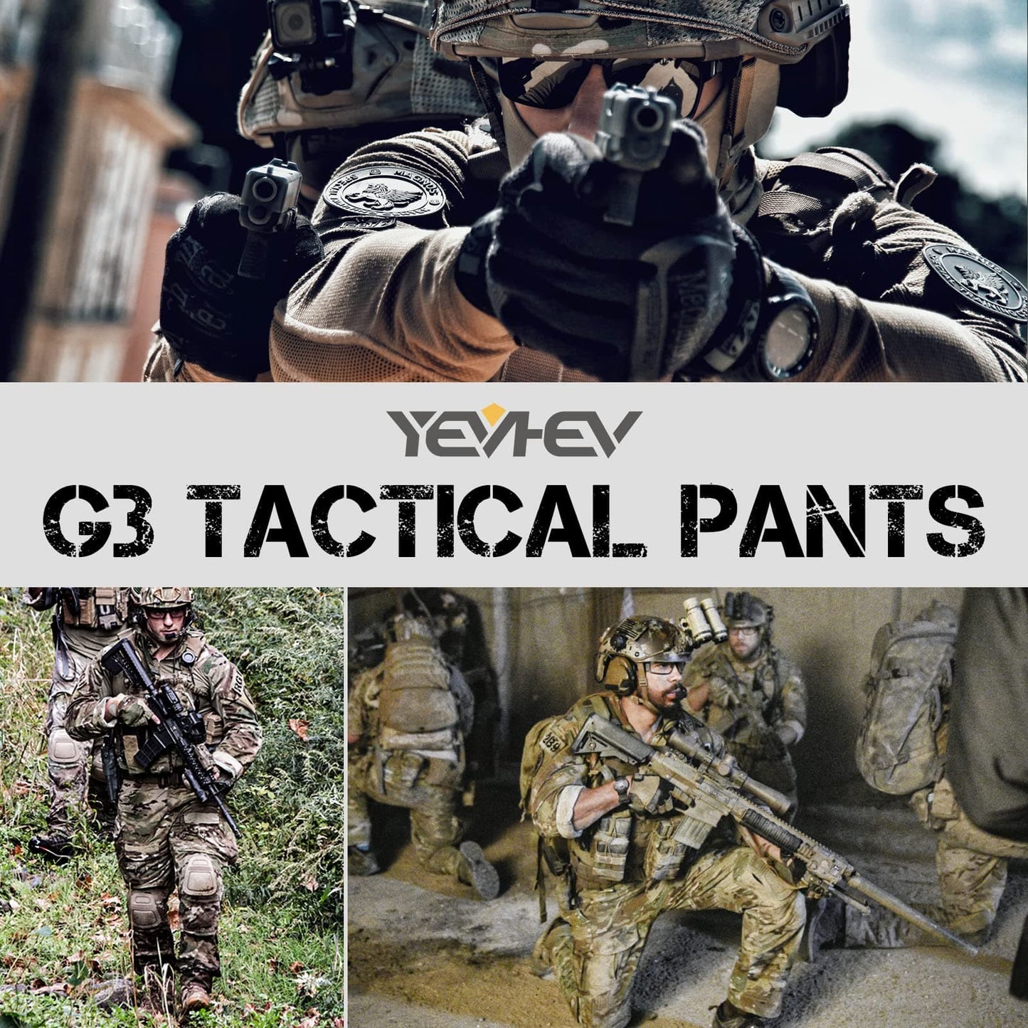 G3 Army Tactical Desert Combat Pants with Knee Pad Inserts