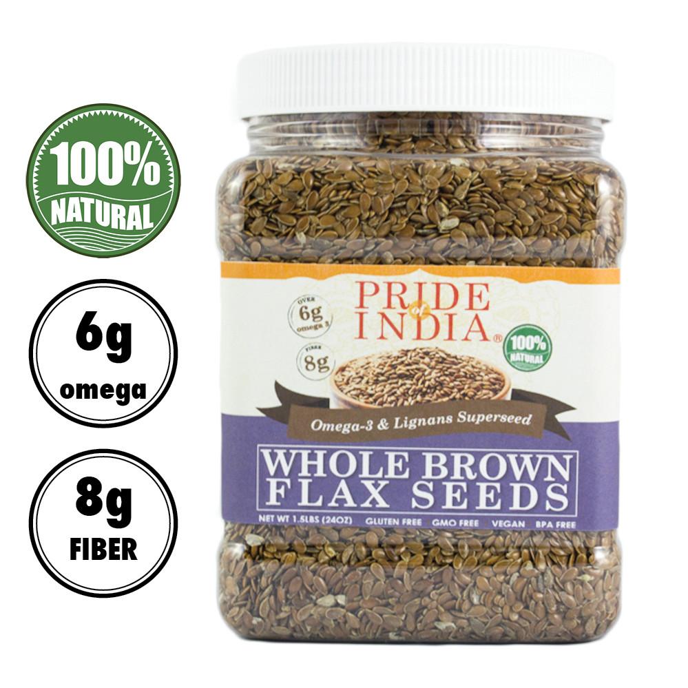 Whole Brown Flax Seeds | Omega-3 Superfood for Food Storage & Everyday Nutrition