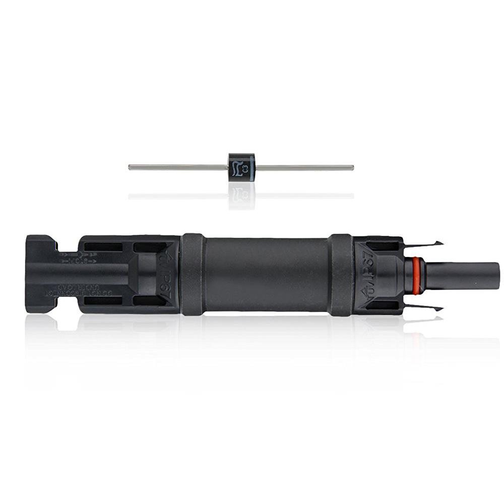 ACOPOWER 20A PV In-Line Diode Connector | 4-Pair Solar Panel Anti-Reverse Kit