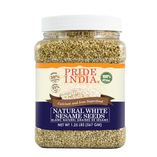 Raw Unhulled White Sesame Seeds | Calcium & Iron Superfood for Cooking & Food Storage