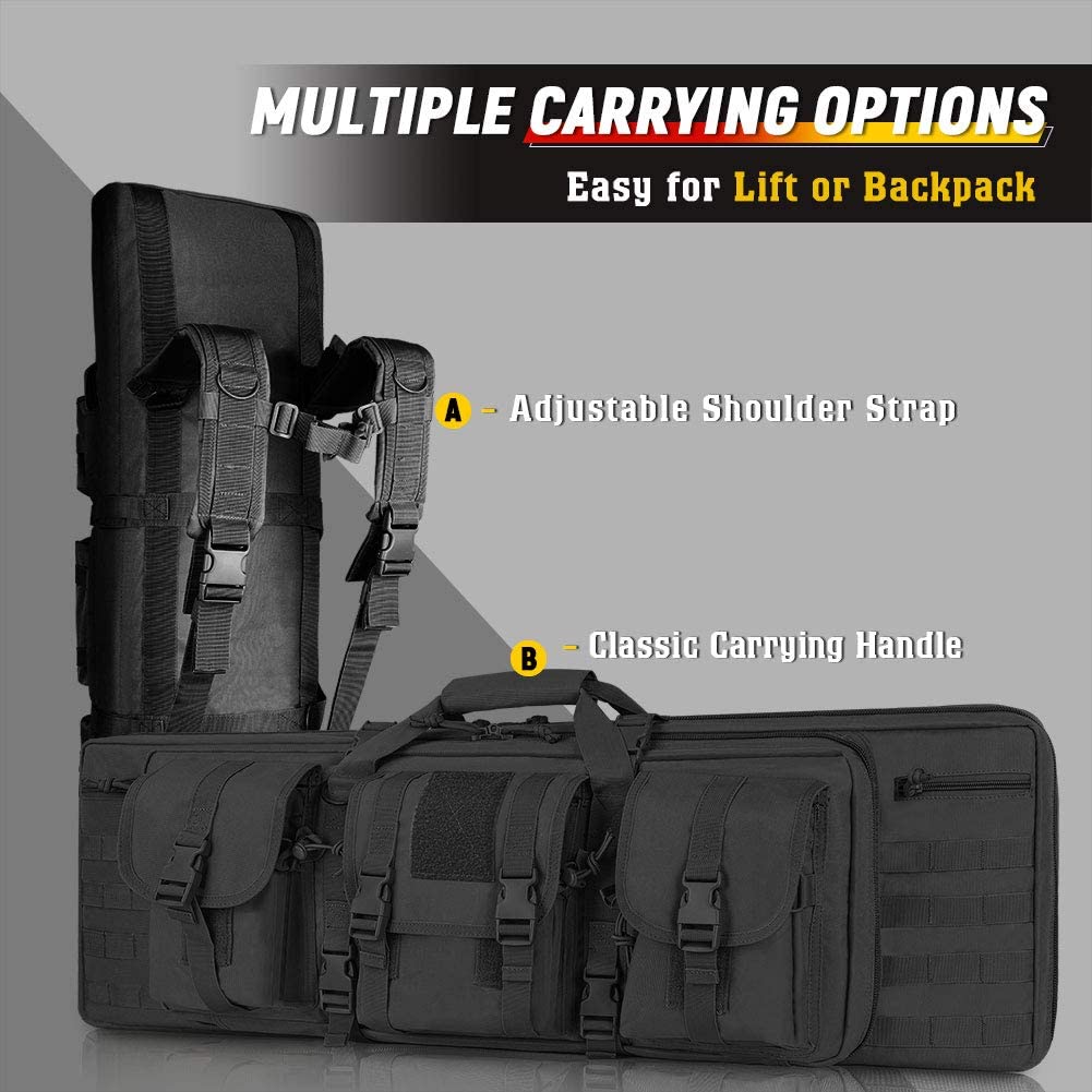 Double Long Gun Soft Case | Tactical Rifle & Shotgun Bag | Multi-Function Carry System