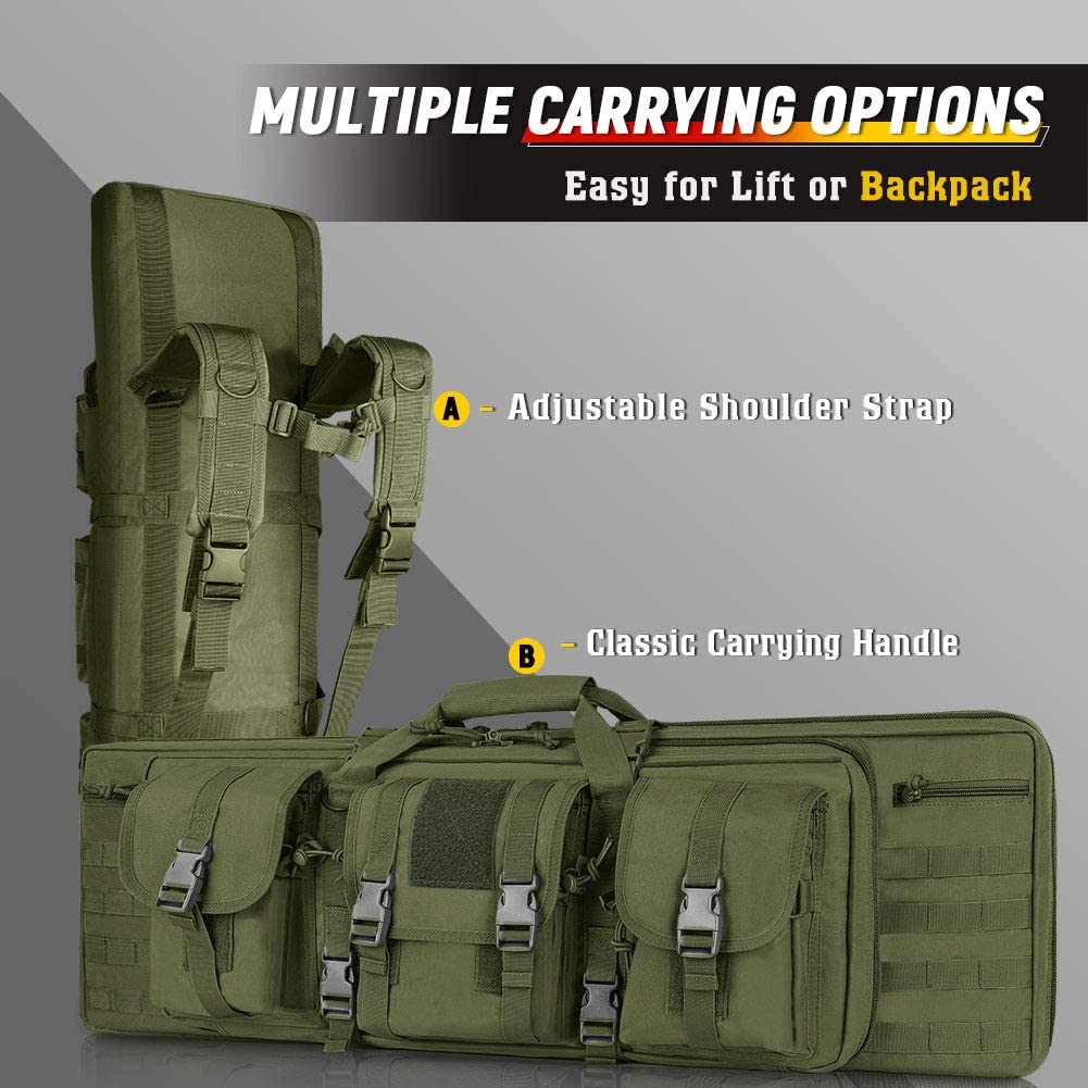Double Long Gun Soft Case | Tactical Rifle & Shotgun Bag | Multi-Function Carry System