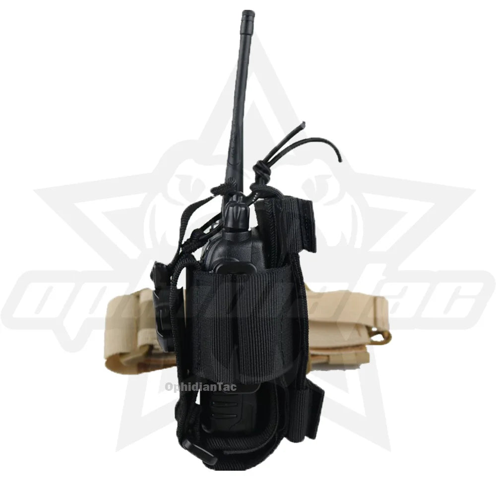 Adjustable MOLLE Two-Way Radio & Walkie Talkie Holder Pouch
