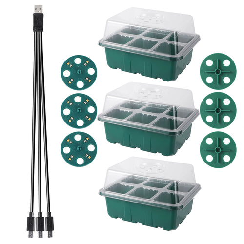 Seed Starter Tray Box with LED Grow Light – Indoor Seedling Nursery Kit
