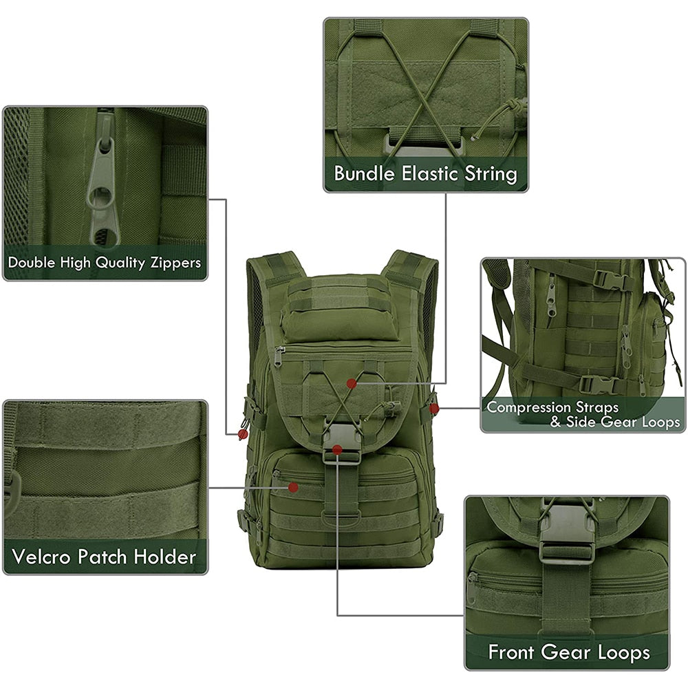 40L Military Tactical Backpack | 1000D Nylon Assault Pack for Survival & Field Ops