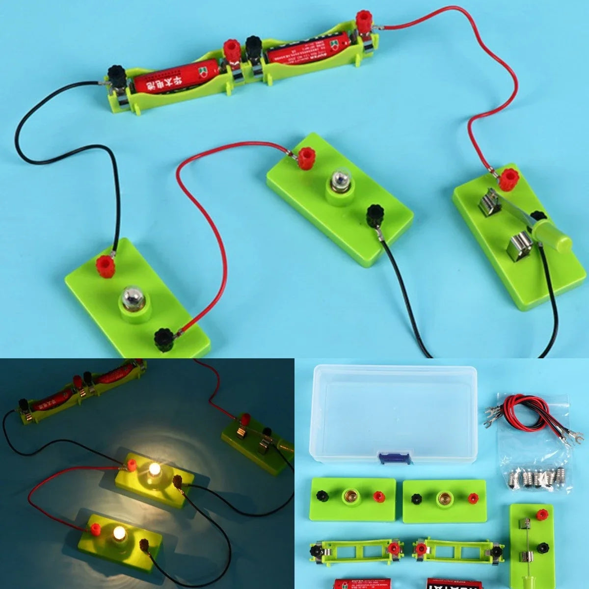 Basic Circuit Electricity Learning Kit — DIY Physics for Kids | Simple, Series & Parallel Circuits
