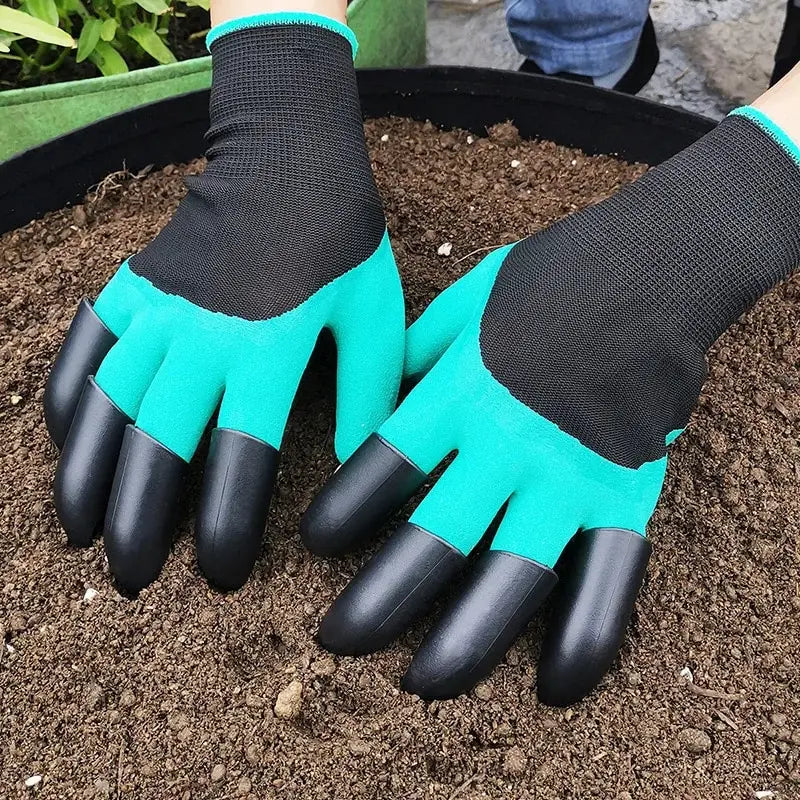 Garden gloves latex foam gloves claws gardening gloves garden greening