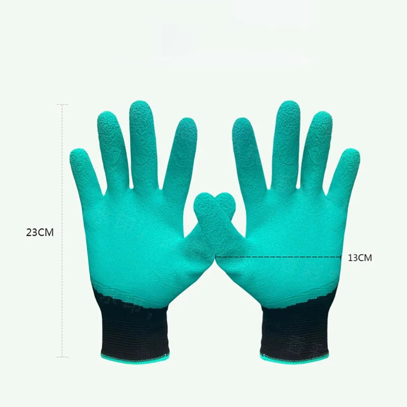 Garden gloves latex foam gloves claws gardening gloves garden greening