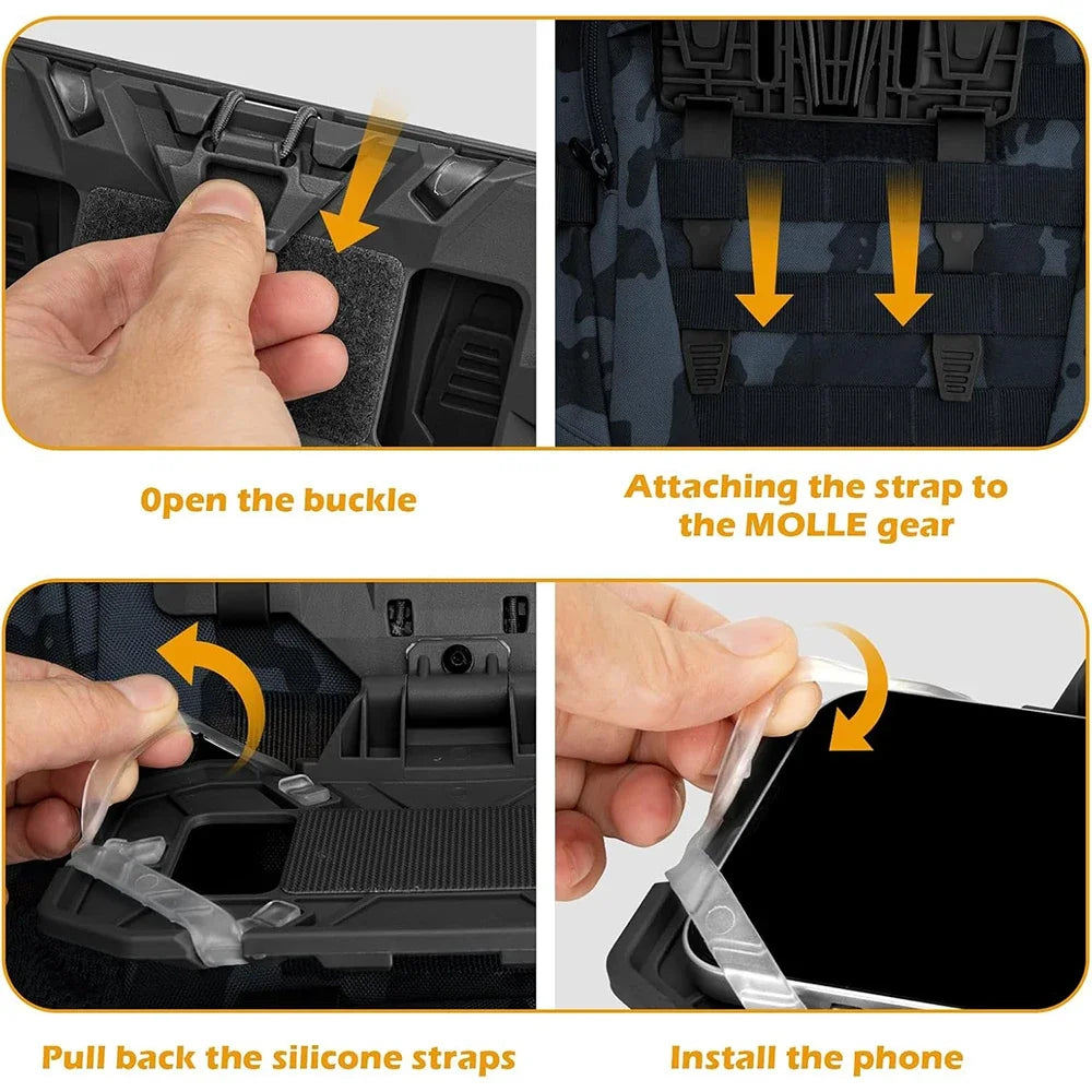 🗺️ MOLLE Tactical Navigation Board & Phone Holder | Airsoft Map Case | 3 Colors