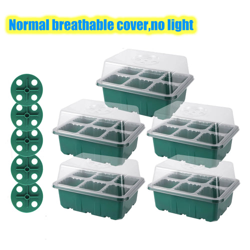 Seed Starter Tray Box with LED Grow Light – Indoor Seedling Nursery Kit