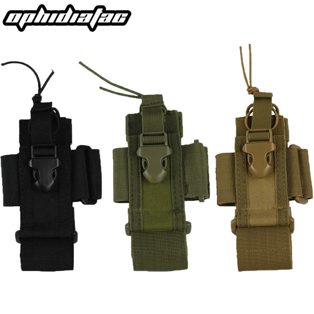 Adjustable MOLLE Two-Way Radio & Walkie Talkie Holder Pouch