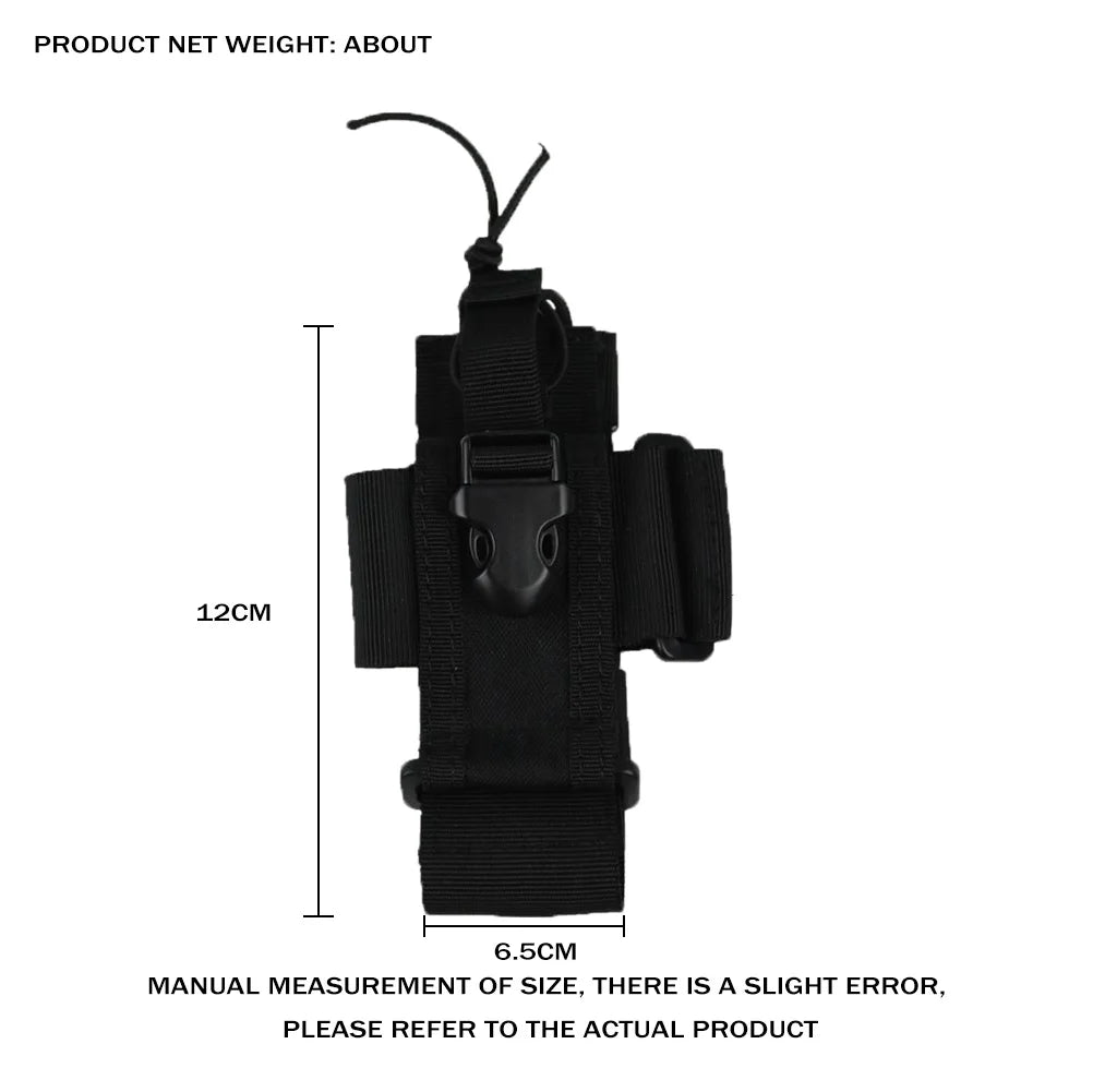 Adjustable MOLLE Two-Way Radio & Walkie Talkie Holder Pouch
