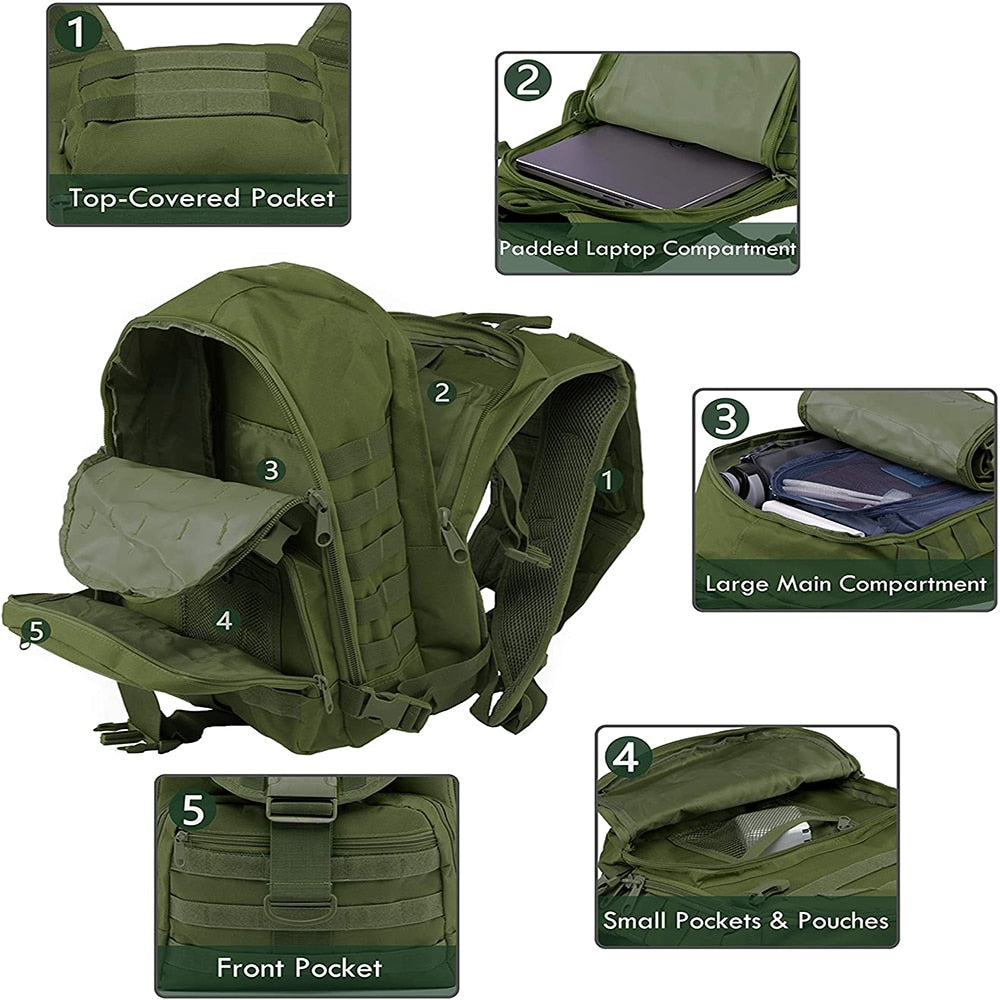 40L Military Tactical Backpack | 1000D Nylon Assault Pack for Survival & Field Ops