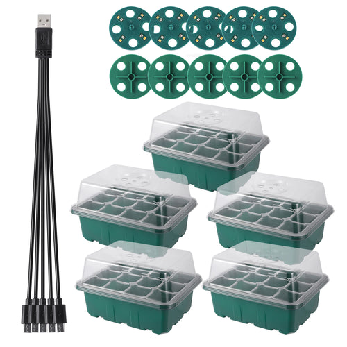 Seed Starter Tray Box with LED Grow Light – Indoor Seedling Nursery Kit