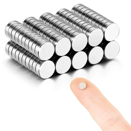 Strong Round Magnets — 50-Pack for DIY, Science Projects, Fridge & Office