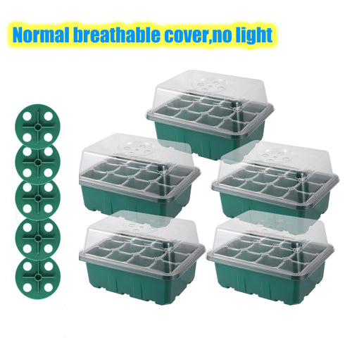 Seed Starter Tray Box with LED Grow Light – Indoor Seedling Nursery Kit