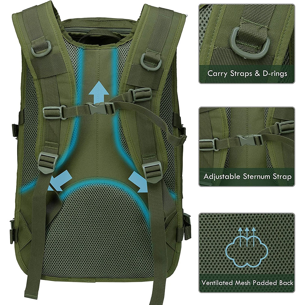 40L Military Tactical Backpack | 1000D Nylon Assault Pack for Survival & Field Ops