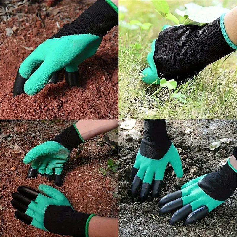 Garden gloves latex foam gloves claws gardening gloves garden greening