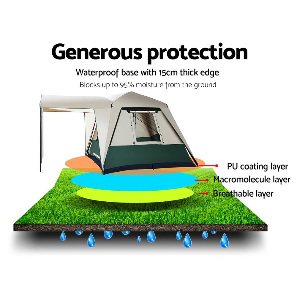 Weisshorn 4-Person Instant Pop-Up Tent | Tactical Field & Survival Shelter