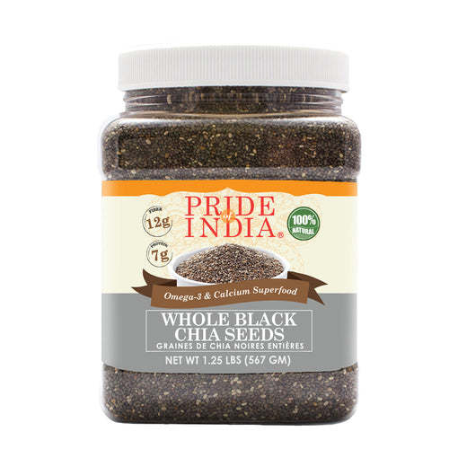 Whole Black Chia Seeds | Omega-3 & Calcium Superfood for Food Storage