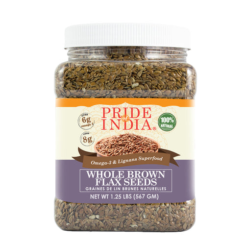 Whole Brown Flax Seeds | Omega-3 Superfood for Food Storage & Everyday Nutrition