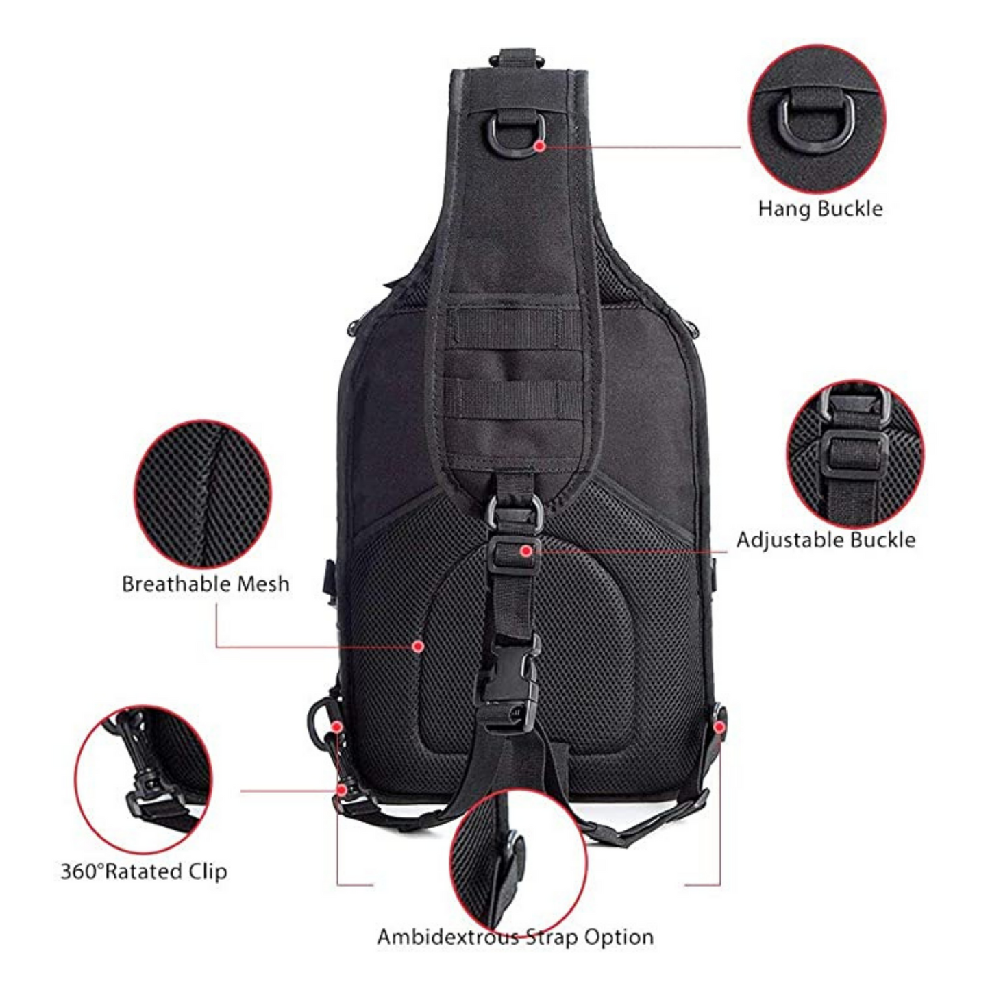 JupiterGear 15L Tactical Military Sling Backpack | MOLLE Shoulder Bag