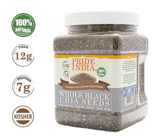 Whole Black Chia Seeds – Omega-3 & Calcium Pantry Staple
