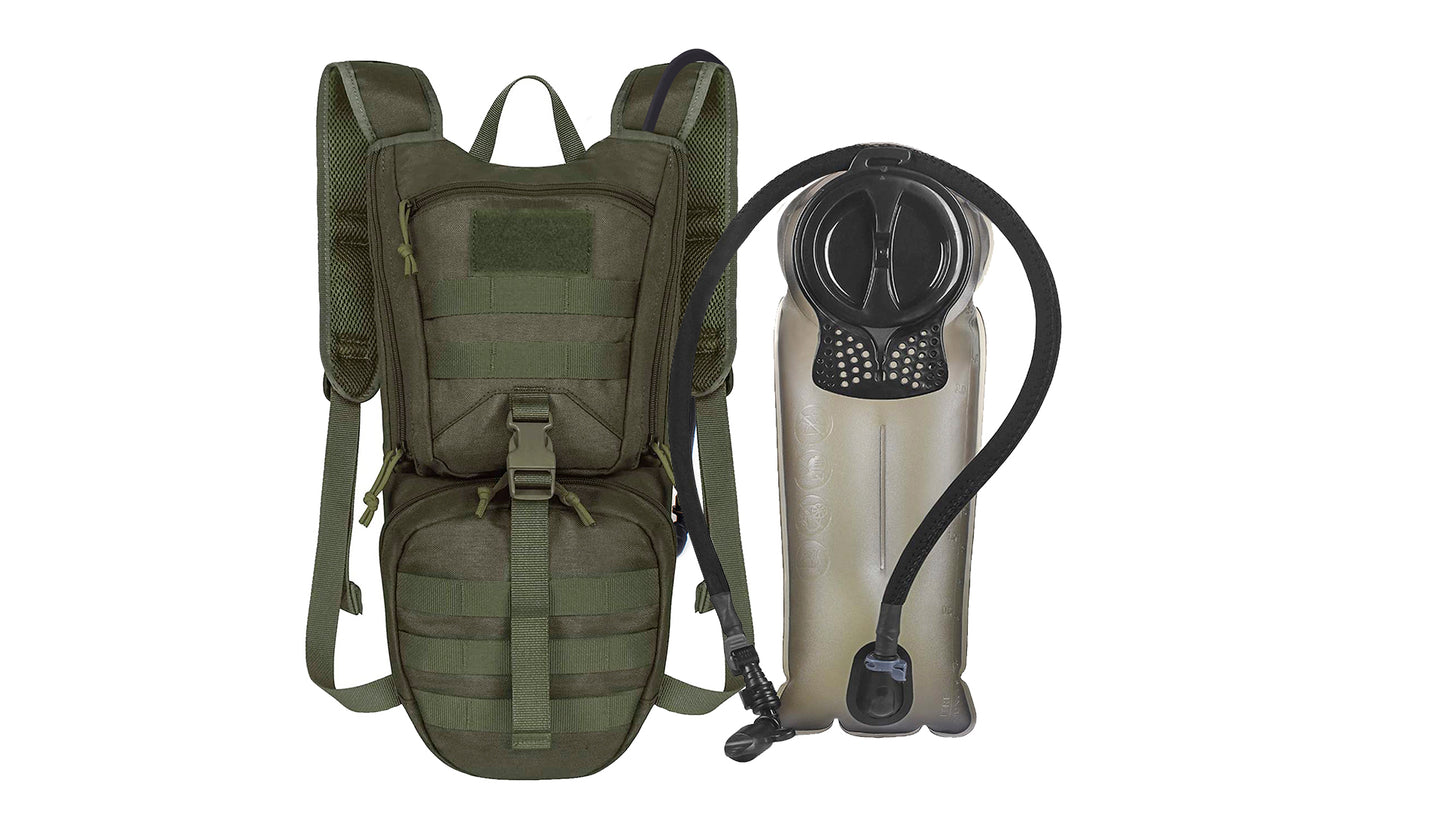 Tactical Hydration Backpack with 2.5L Insulated Water Bladder | MOLLE Compatible