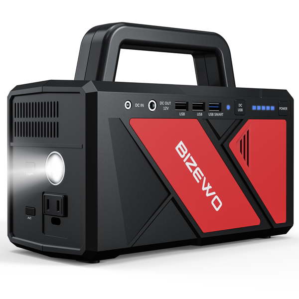 Portable power station with BIZEWO branding on a white background