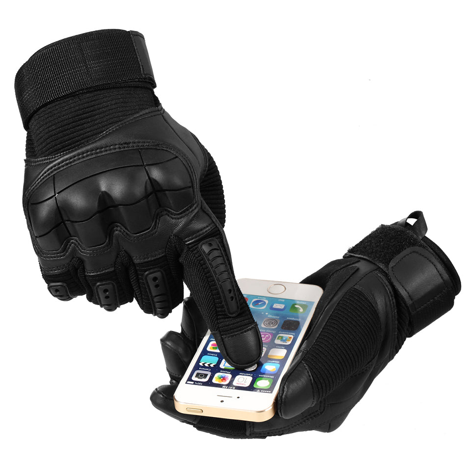 Tactical Full Finger Hard Knuckle Gloves | Touchscreen Compatible Military Combat Gloves