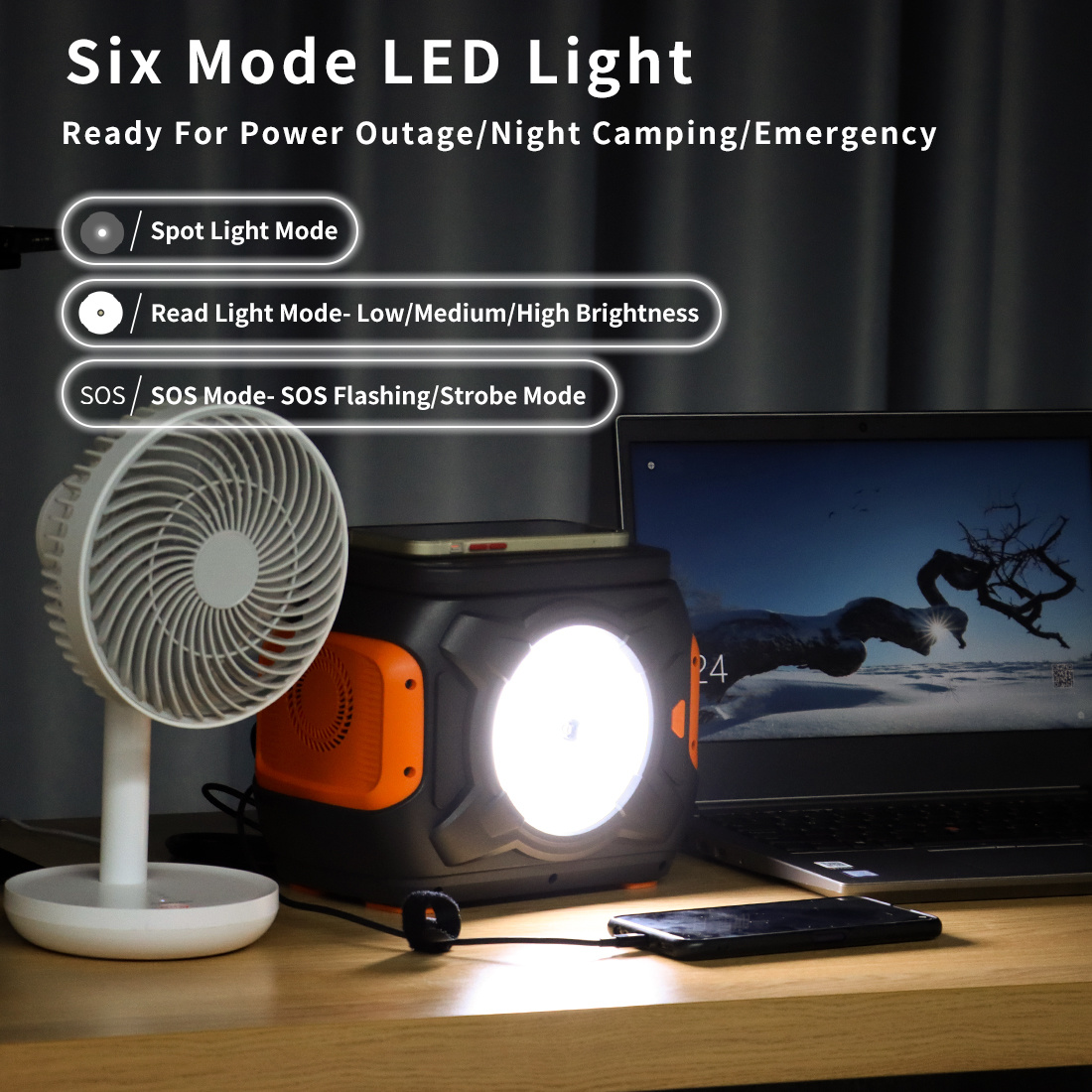 320W Portable Power Station with Wireless Charger | Off-Grid Emergency Solar Generator