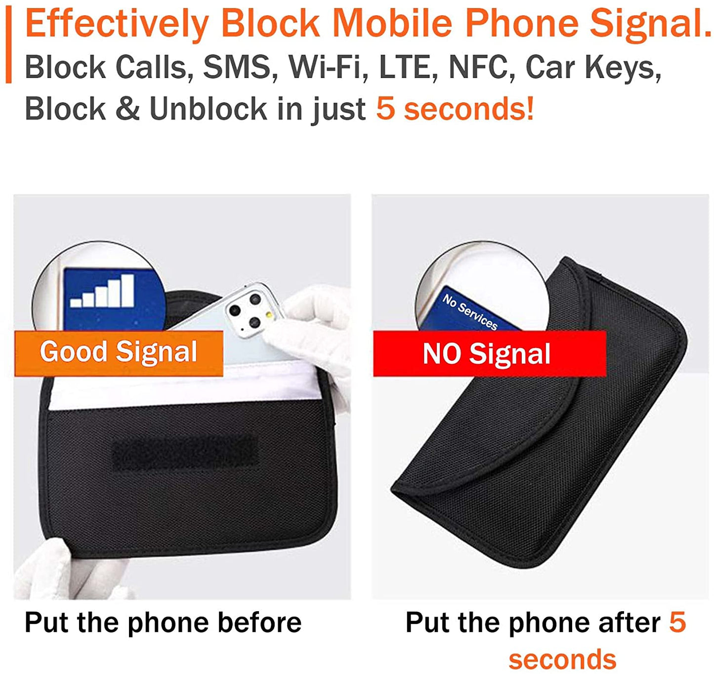 Signal Blocking Faraday Bag — EMP, GPS, RFID & Cell Shield