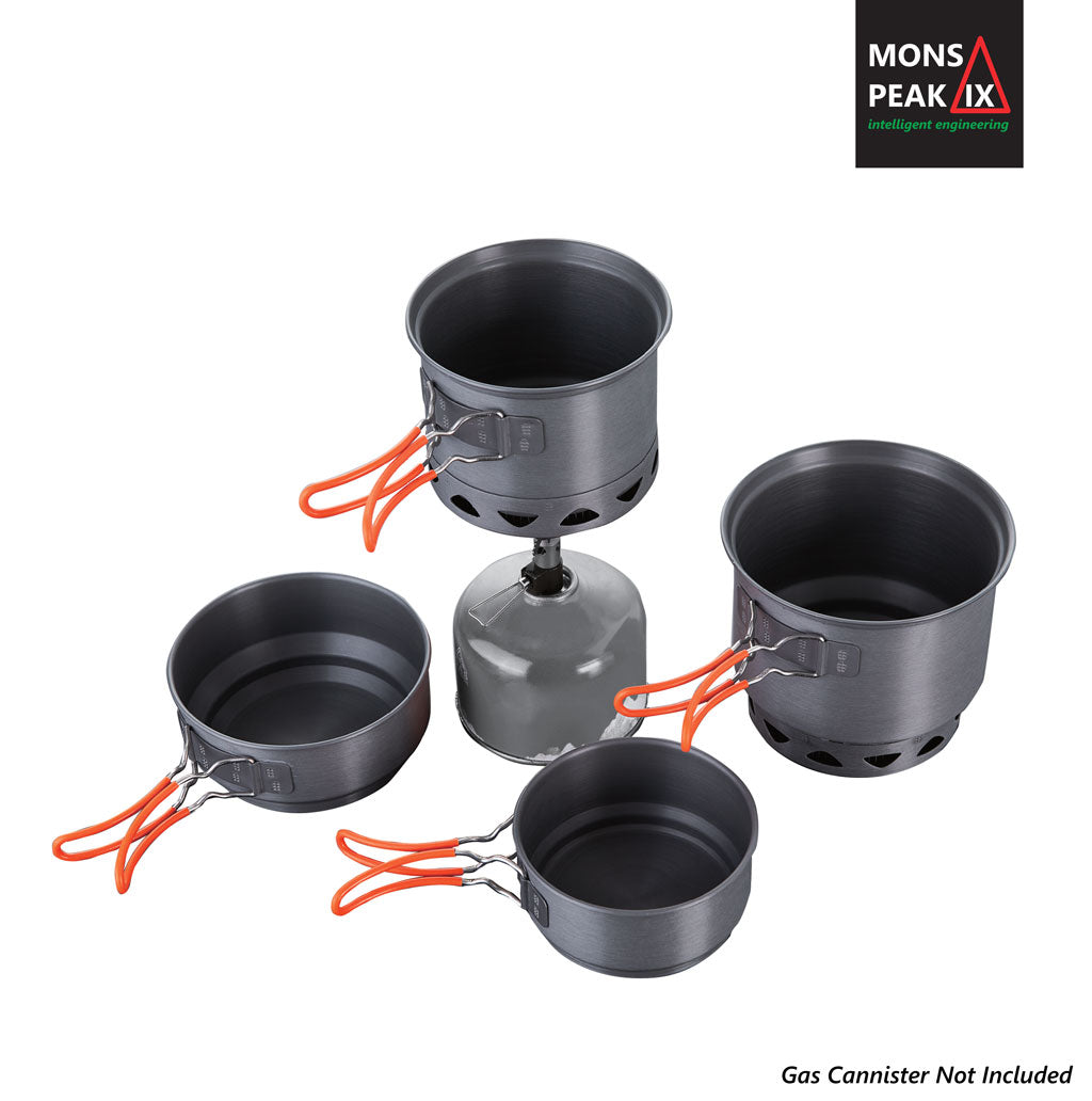 🍵 Mons Peak IX Trail 123 UL Cook Set with Stove | Ultralight | 1-3 Person
