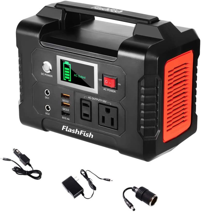 FlashFish 200W Portable Power Station | 151Wh 40800mAh Solar Generator for Camping & Off-Grid