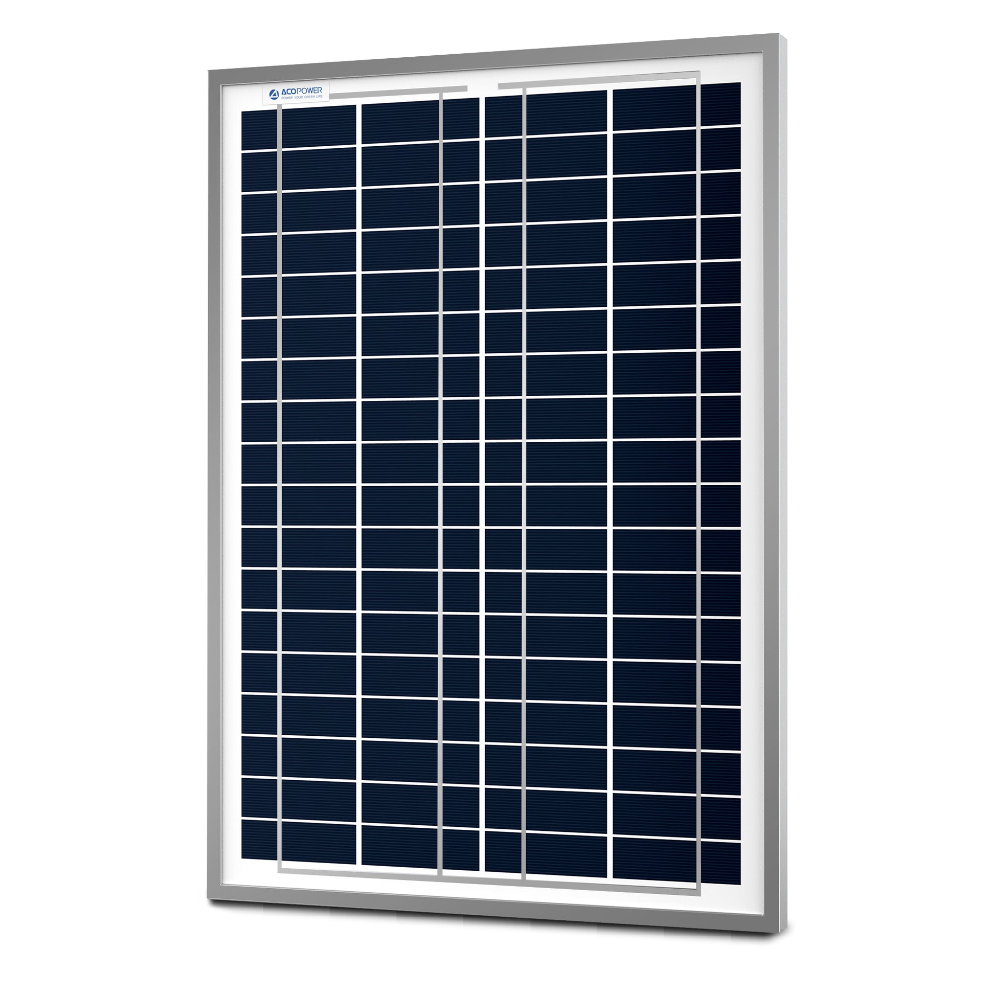 Solar panel with grid pattern on a white background