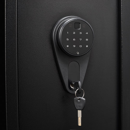 5-Rifle Biometric Gun Safe Cabinet | Fingerprint & Digital Keypad | Cold Rolled Steel