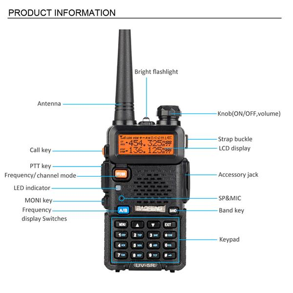 BAOFENG Dual Band Walkie Talkie Set – 6-Pack Two-Way Radio